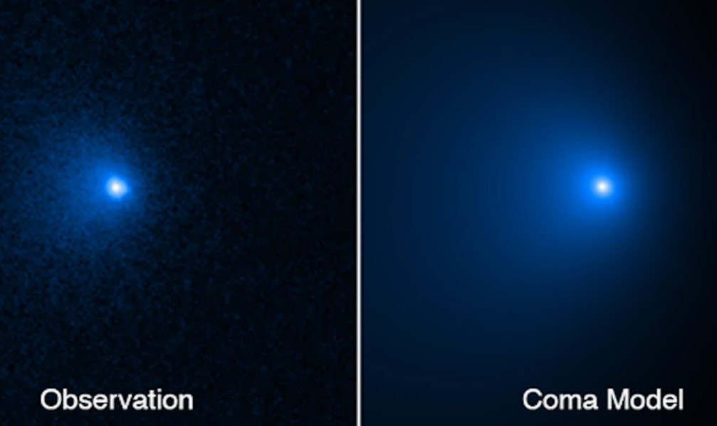Observación del gigantesco cometa desde la perspectiva el Telescopio Hubble.