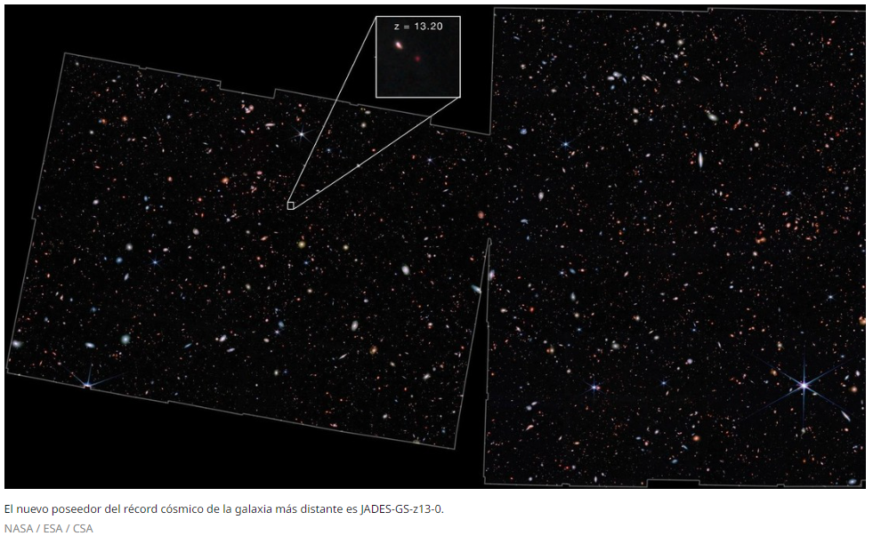 Las galaxias fueron identificadas por la cámara de infrarrojo cercano (NIRCam) del Telescopio Espacial James Webb de la NASA.