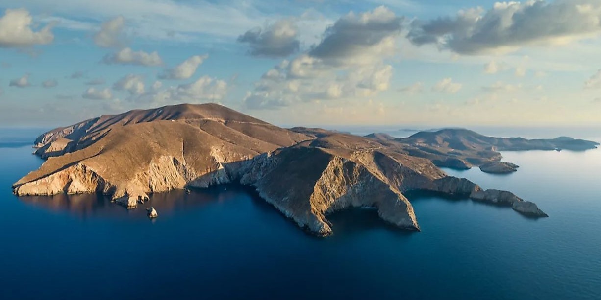 Una porción de las islas del Egeo.