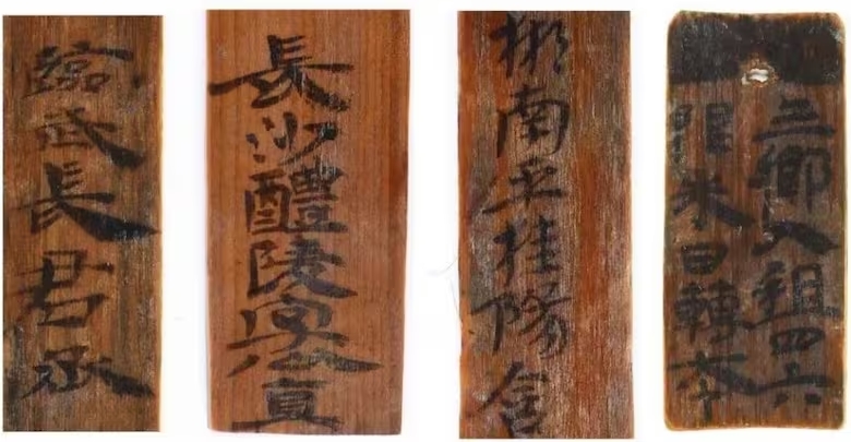 Las tablas de bambú halladas en el pozo