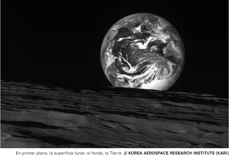 La imagen fue tomada a menos de 120 kilómetros de la superficie lunar. 
