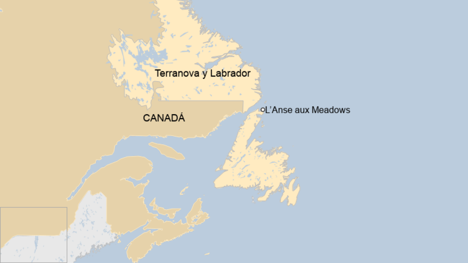 L’Anse aux Meadows, en Terranova, actual territorio de Canadá.
