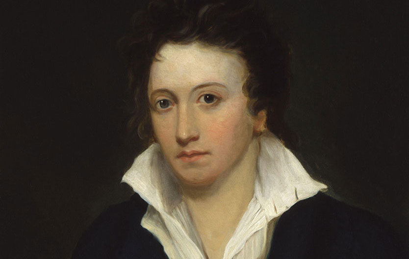 Retrato de Percy Bysshe Shelley, esposo de Mary Shelley.