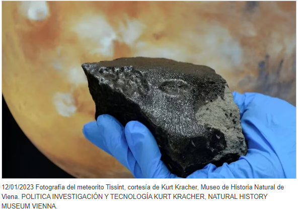 El meteorito impactó contra la Tierra a 50 kilómetros de la ciudad de Tissint, en Marruecos.