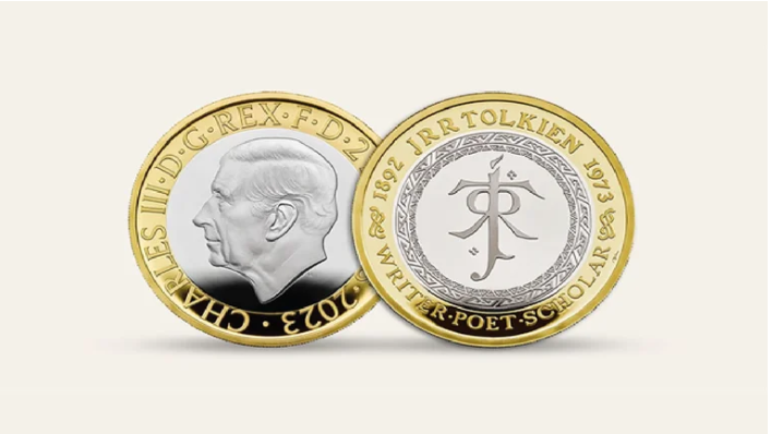 La moneda tendrá en su centro el sello personal que el mismo Tolkien diseñó en base a sus iniciales.