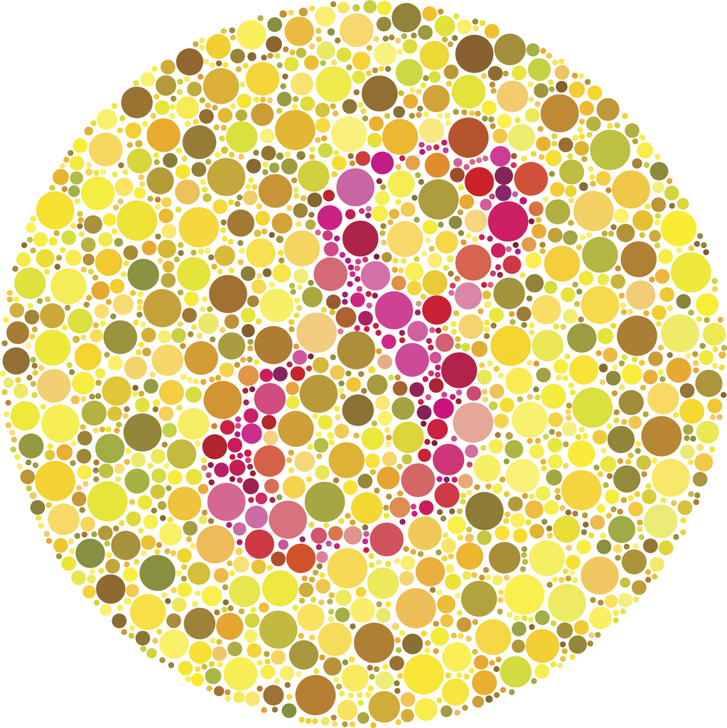 Prueba para detectar anomalía en la percepción de colores.
