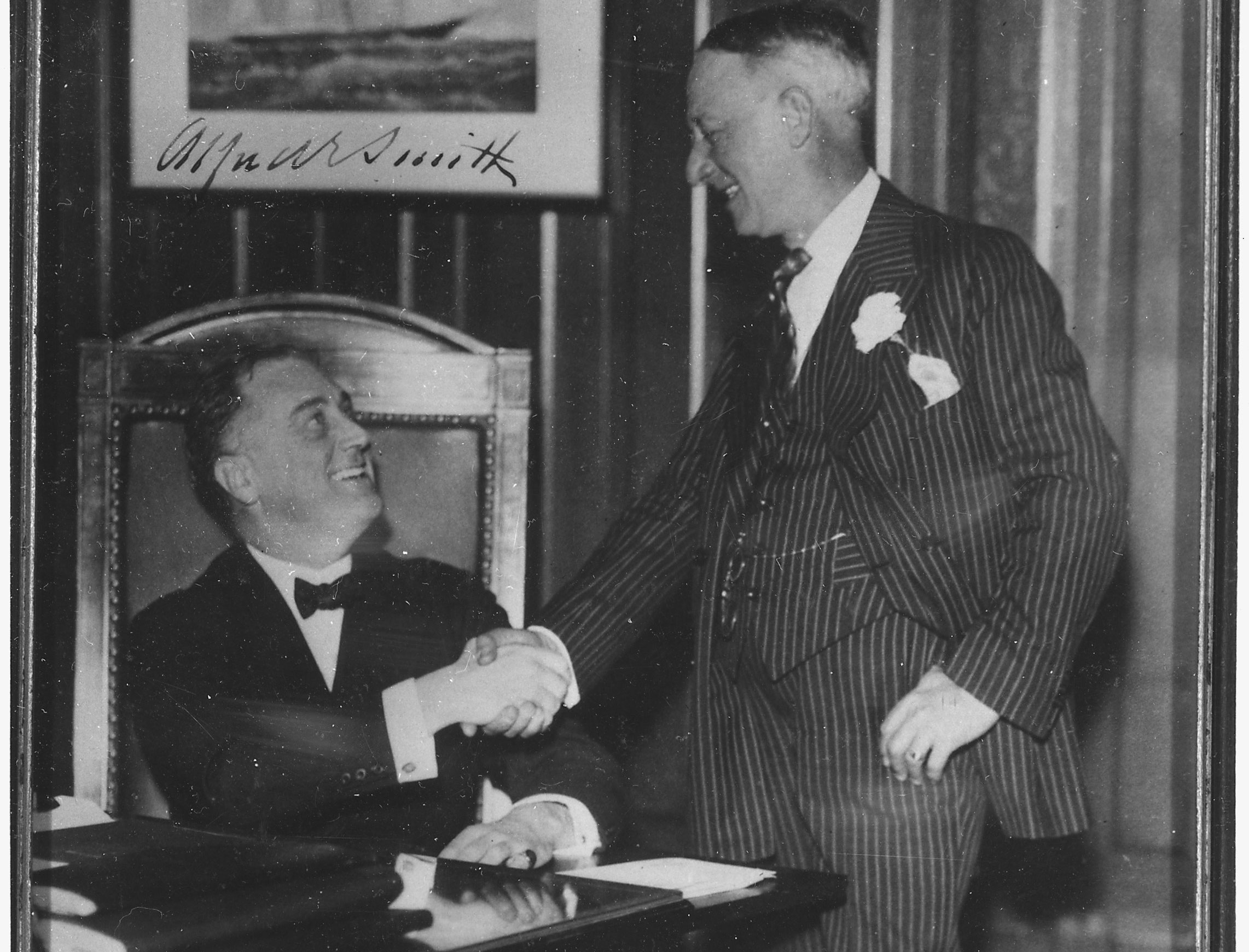 Roosevelt con Alfred Smith (1930).