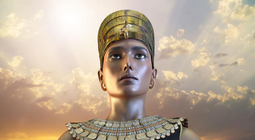 Ilustración que reconstruye el hipotético rostro de Cleopatra.