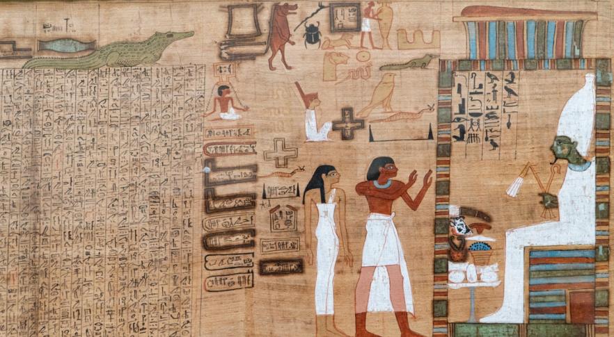 Revelan un papiro del Libro de los Muertos de 16 metros de largo