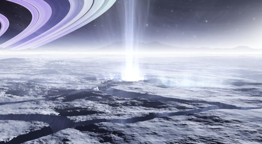 Detectaron un chorro de vapor de agua de 10 mil km saliendo de una luna de Saturno