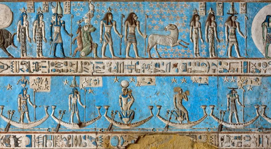 Restauran pinturas astronómicas de un antiguo templo egipcio 
