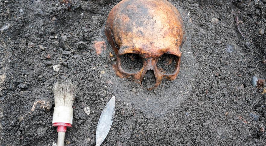 Encuentran en Suecia los restos de un “gigante” enterrado con su espada