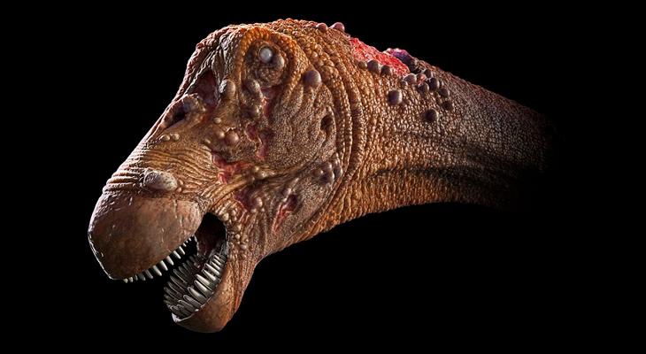 Dinosaurio zombi: hallan parásitos fosilizados en los huesos de un titanosaurio-0
