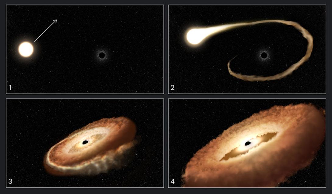 Espectacular: el Telescopio Hubble registra un agujero negro engullendo a una estrella (VIDEO)-0